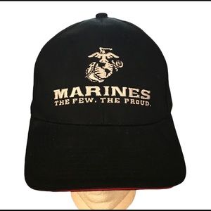 Marines Black Ball Cap w/Emblem